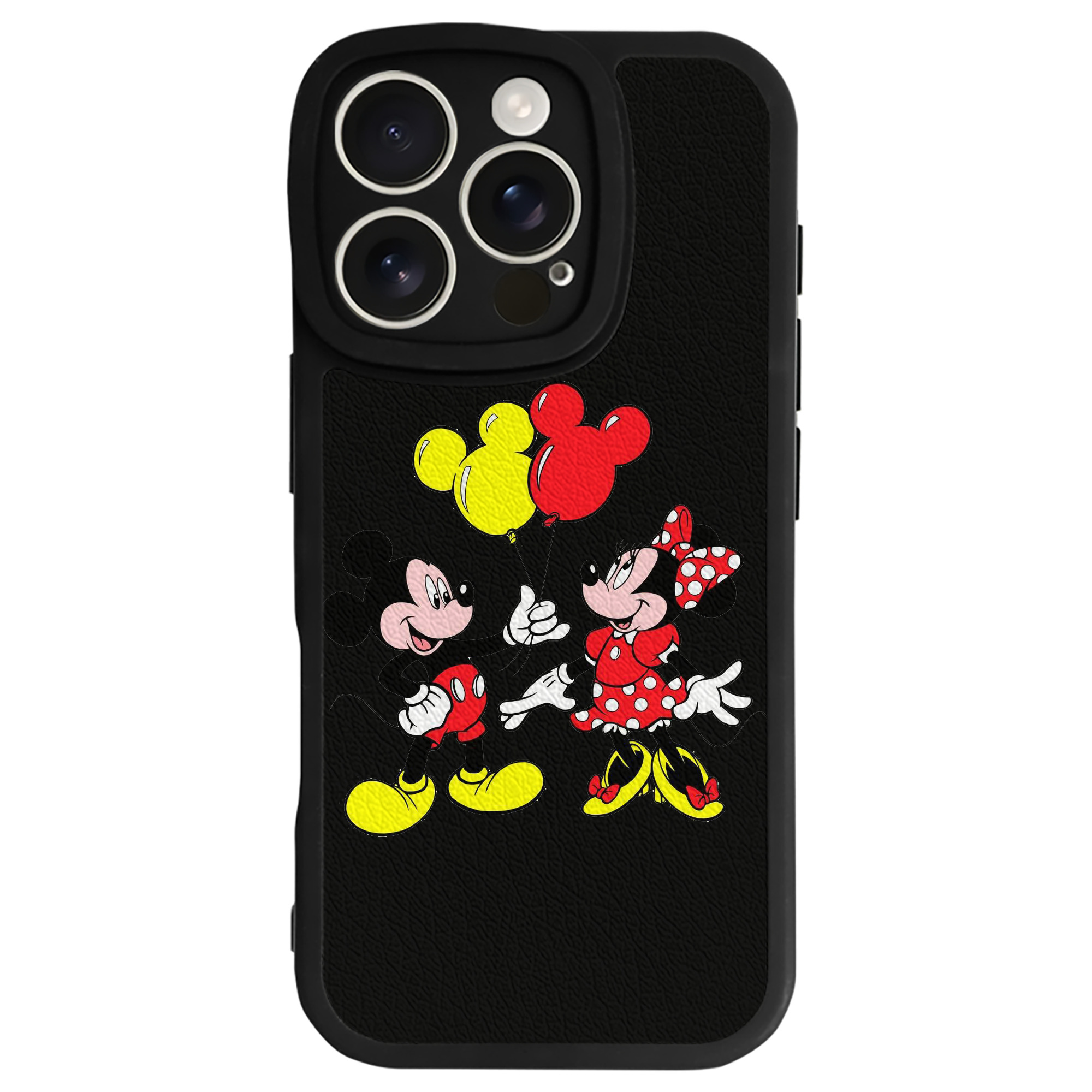 （画像用） ミッキーマウス Mickey Mouse 【iPhone 16シリーズ対応】シリコンスマホケース（レザー調） 材質：シリコン